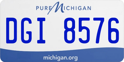 MI license plate DGI8576