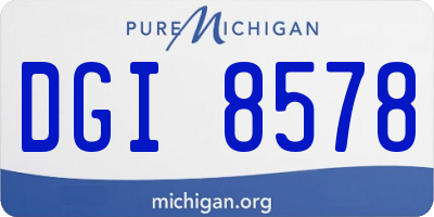 MI license plate DGI8578