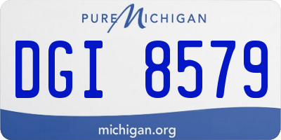 MI license plate DGI8579