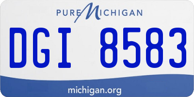 MI license plate DGI8583