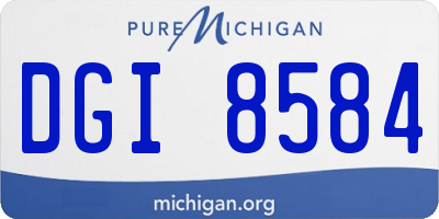 MI license plate DGI8584