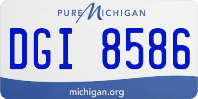 MI license plate DGI8586