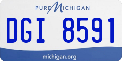 MI license plate DGI8591