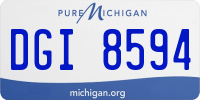 MI license plate DGI8594