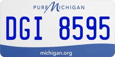 MI license plate DGI8595