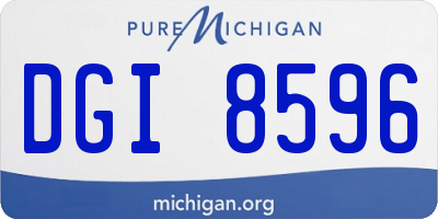 MI license plate DGI8596