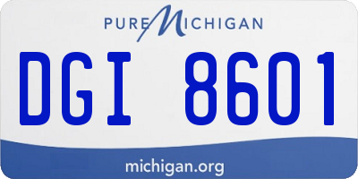 MI license plate DGI8601
