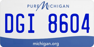 MI license plate DGI8604