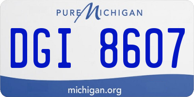 MI license plate DGI8607