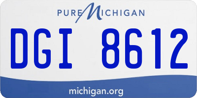 MI license plate DGI8612