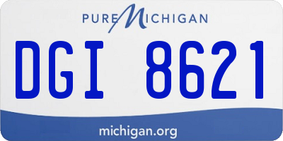 MI license plate DGI8621