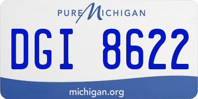 MI license plate DGI8622
