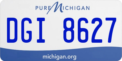 MI license plate DGI8627
