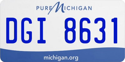 MI license plate DGI8631