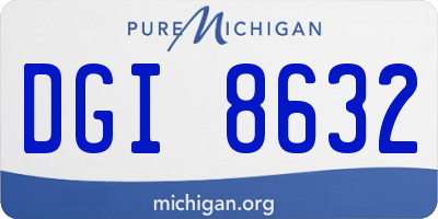 MI license plate DGI8632