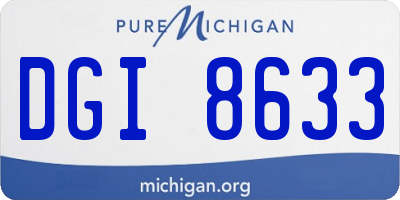 MI license plate DGI8633