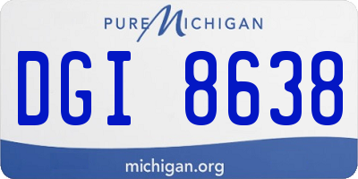 MI license plate DGI8638