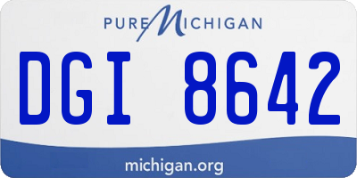 MI license plate DGI8642