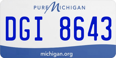 MI license plate DGI8643