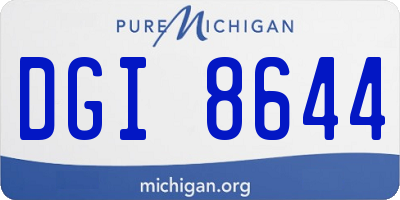 MI license plate DGI8644