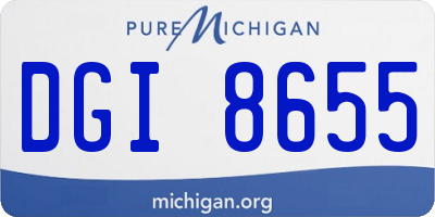 MI license plate DGI8655