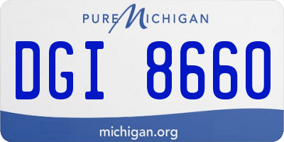 MI license plate DGI8660