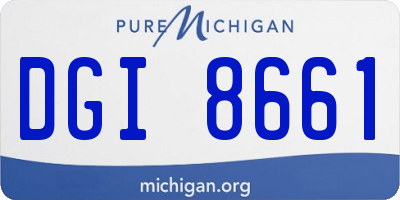MI license plate DGI8661
