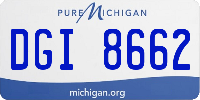 MI license plate DGI8662
