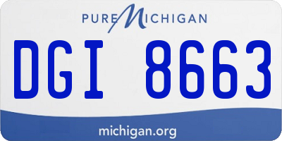 MI license plate DGI8663