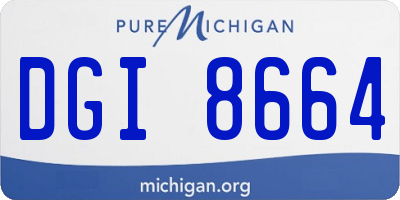 MI license plate DGI8664