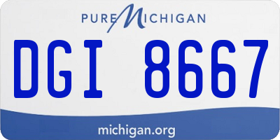 MI license plate DGI8667