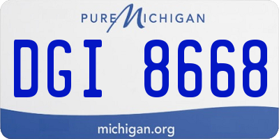 MI license plate DGI8668