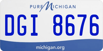 MI license plate DGI8676