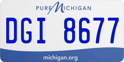 MI license plate DGI8677