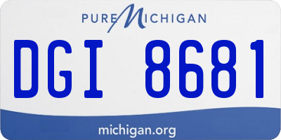 MI license plate DGI8681