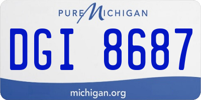 MI license plate DGI8687