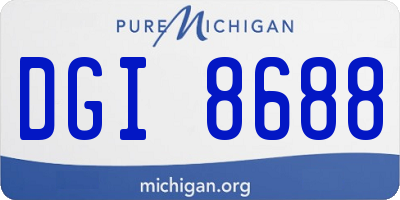 MI license plate DGI8688