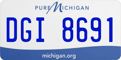 MI license plate DGI8691