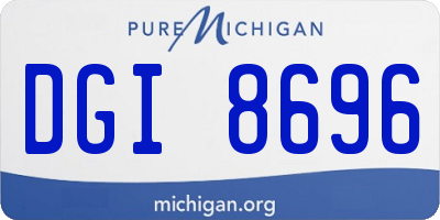 MI license plate DGI8696