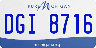 MI license plate DGI8716