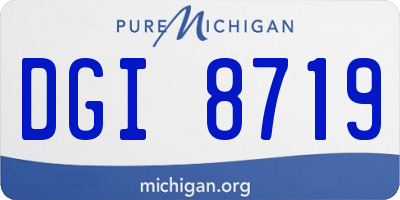 MI license plate DGI8719