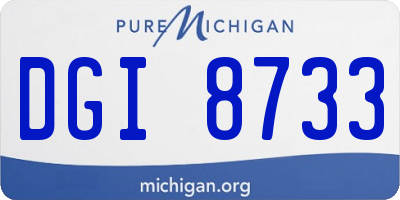 MI license plate DGI8733