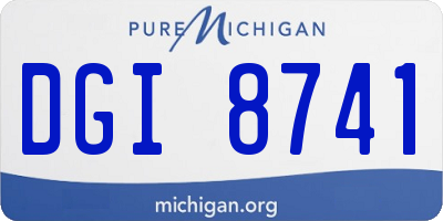 MI license plate DGI8741