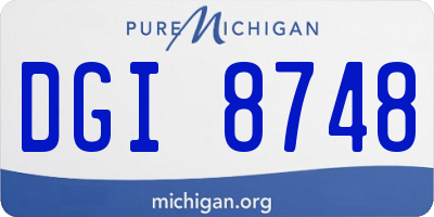 MI license plate DGI8748