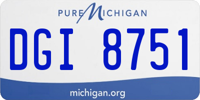 MI license plate DGI8751