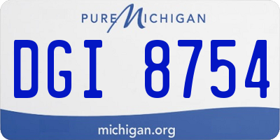 MI license plate DGI8754