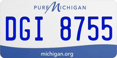 MI license plate DGI8755