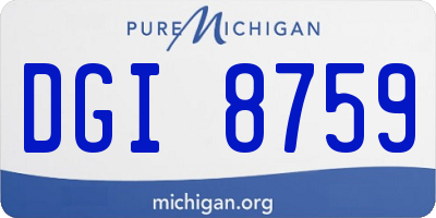MI license plate DGI8759