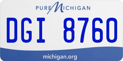 MI license plate DGI8760