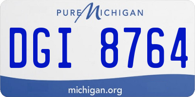 MI license plate DGI8764